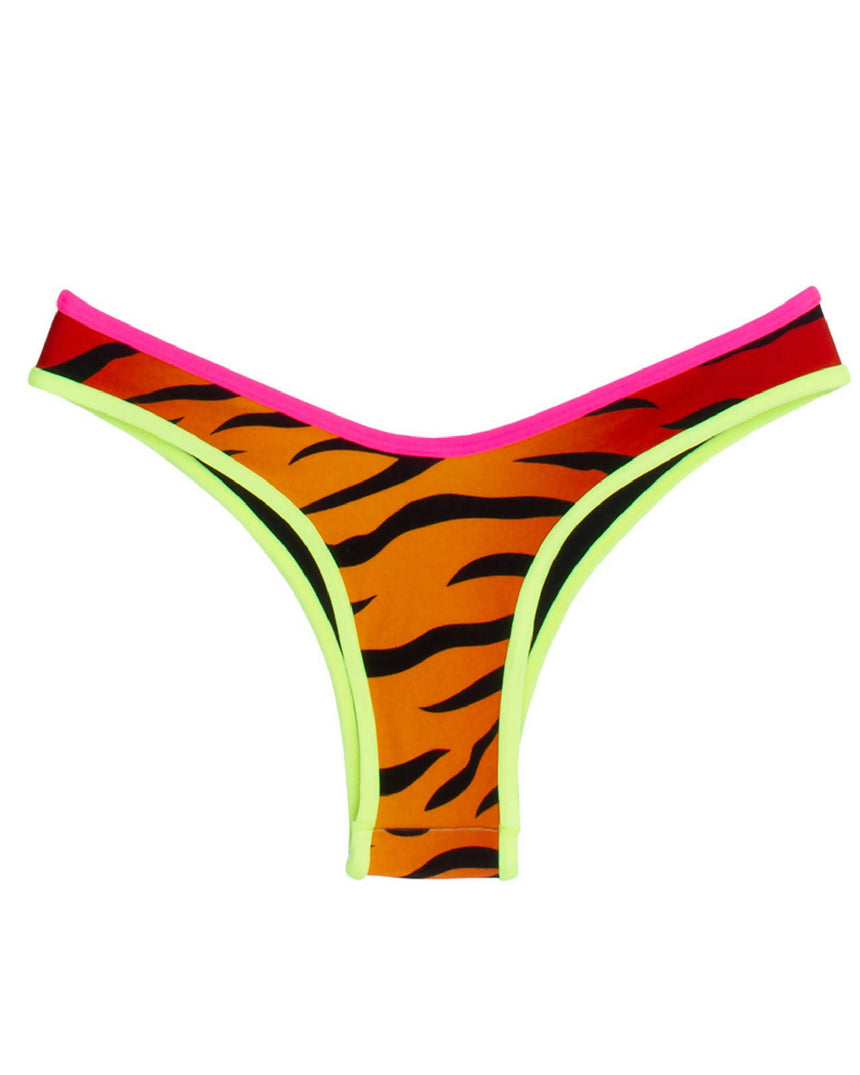 Calcinha de Biquíni Asa Delta Tiger com Viés Neon