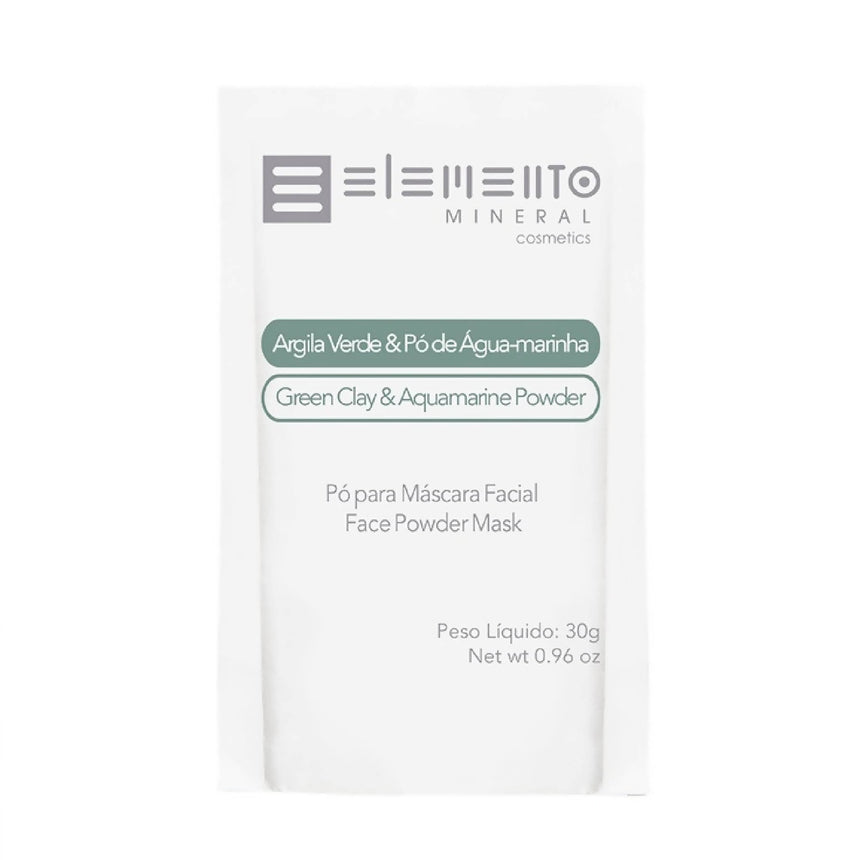 Argila Verde c/ pó de Água Marinha 30g