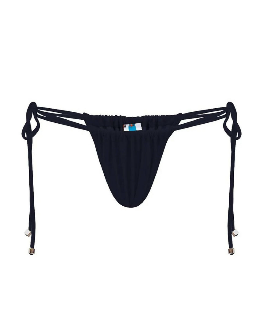 Calcinha de Biquíni Lacinho Fio Dental Ibiza Preto