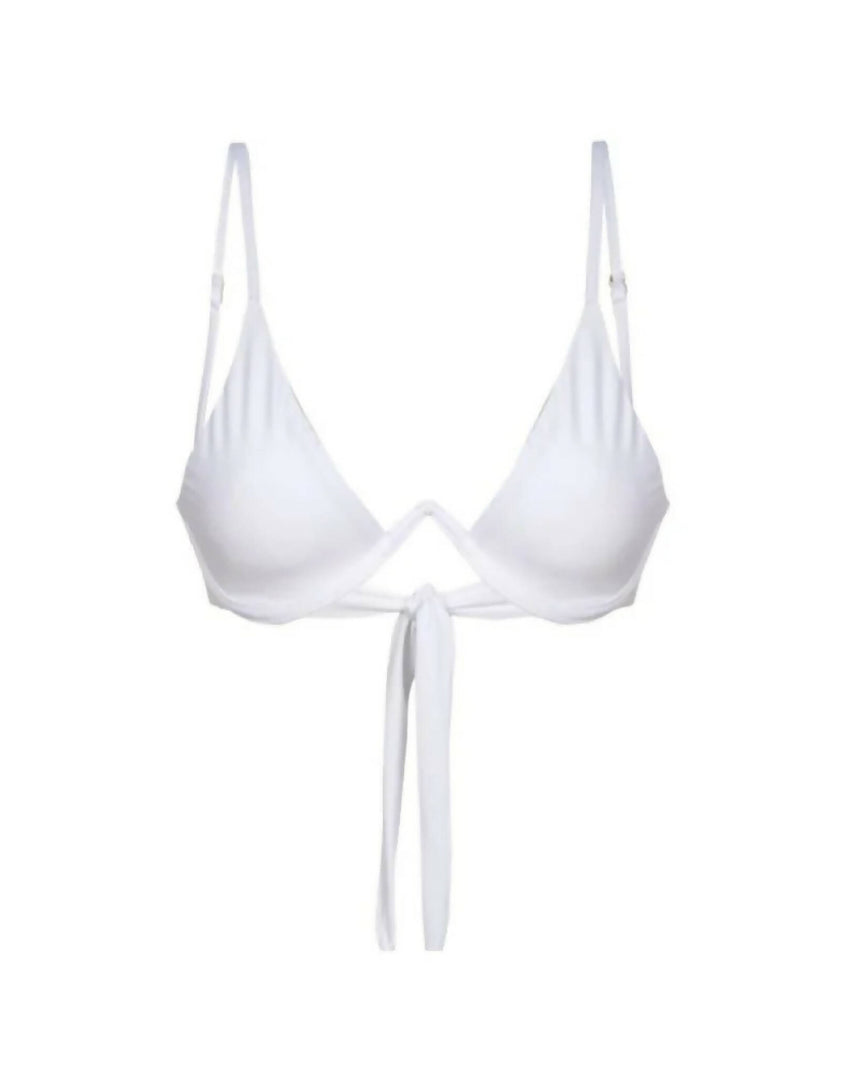 Top de Biquíni Aro V-Bar Branco