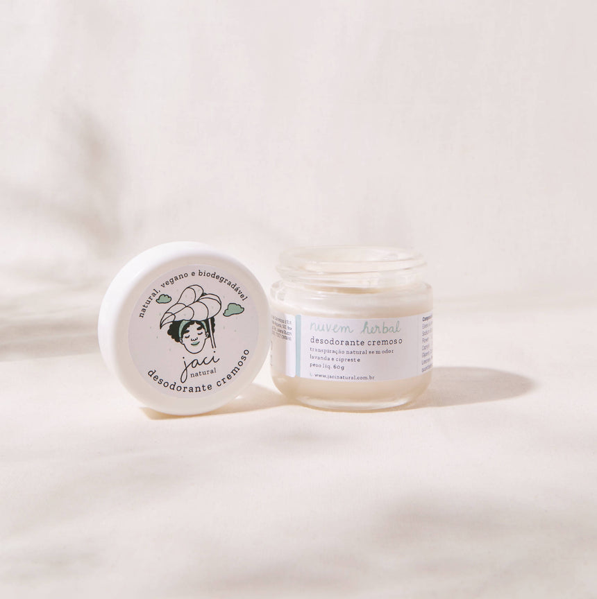 Desodorante Cremoso Nuvem Herbal | Natural e Vegano | Com Bicarbonato | 60g