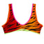 Top de Biquini Malibu Tiger com Viés Neon