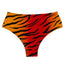 Calcinha de Biquini Hot Pants Cintura Alta Animal Print Tiger