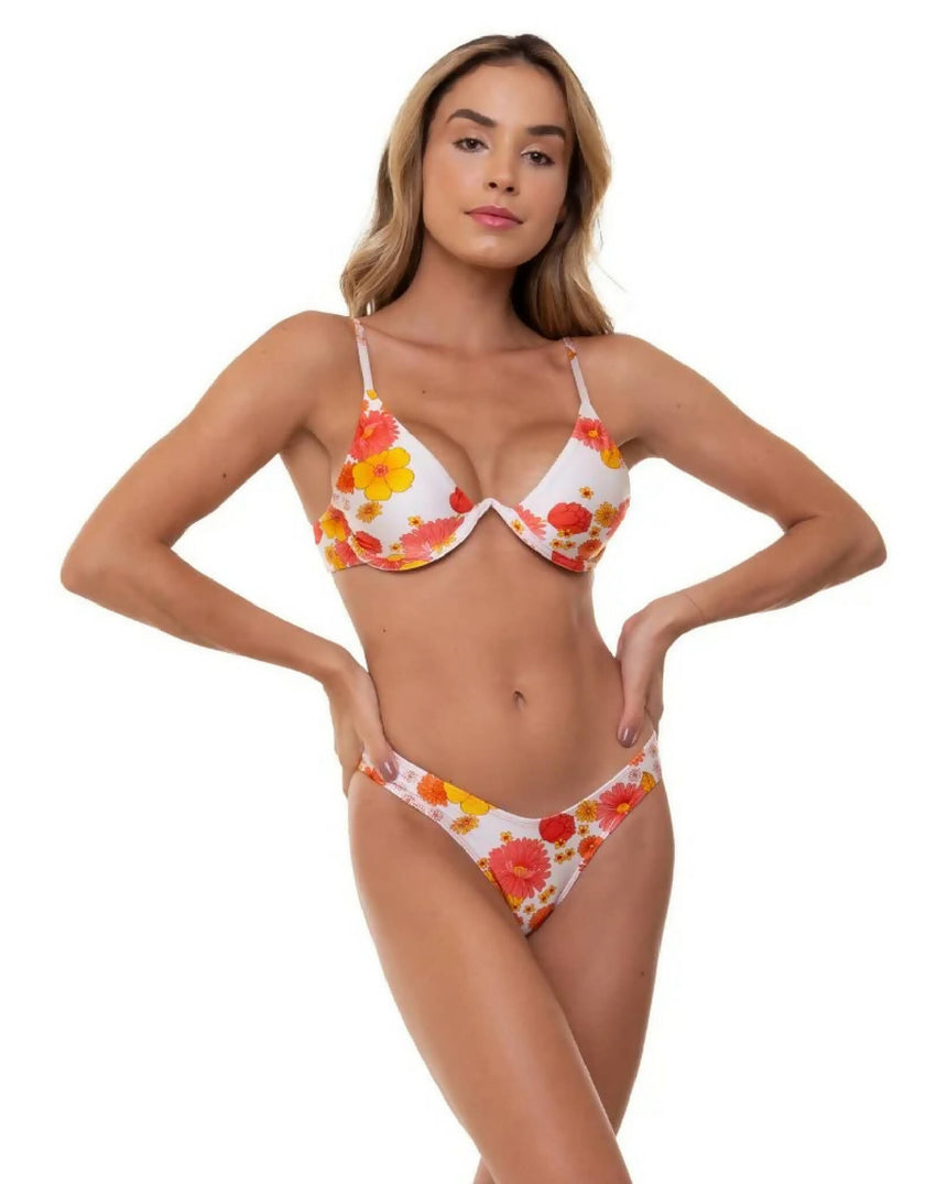 Top de Biquíni Aro V-Bar Breezy Floral