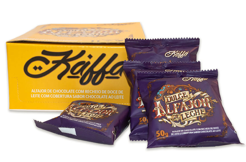 CAIXA DE ALFAJOR KAFFA DE DOCE DE LEITE (20 UNIDADES)