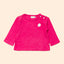 Blusa Manga Longa Infantil Atoalhada Rosa