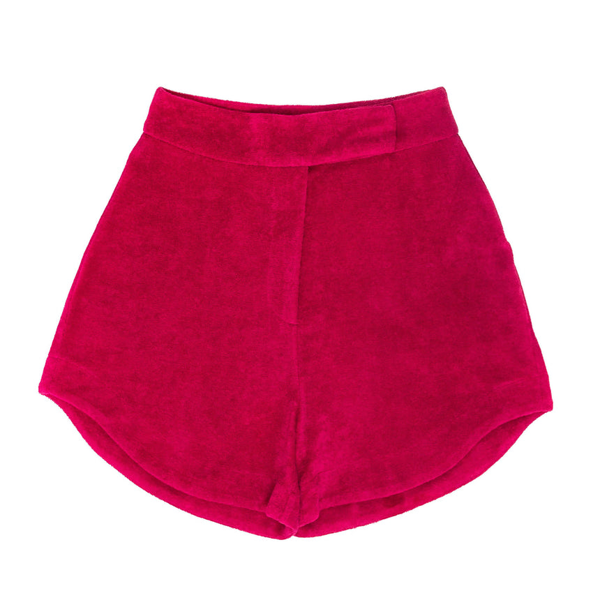 o Shorts Arco Alfaiataria Framboesa