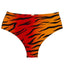 Calcinha de Biquini Hot Pants Cintura Alta Animal Print Tiger