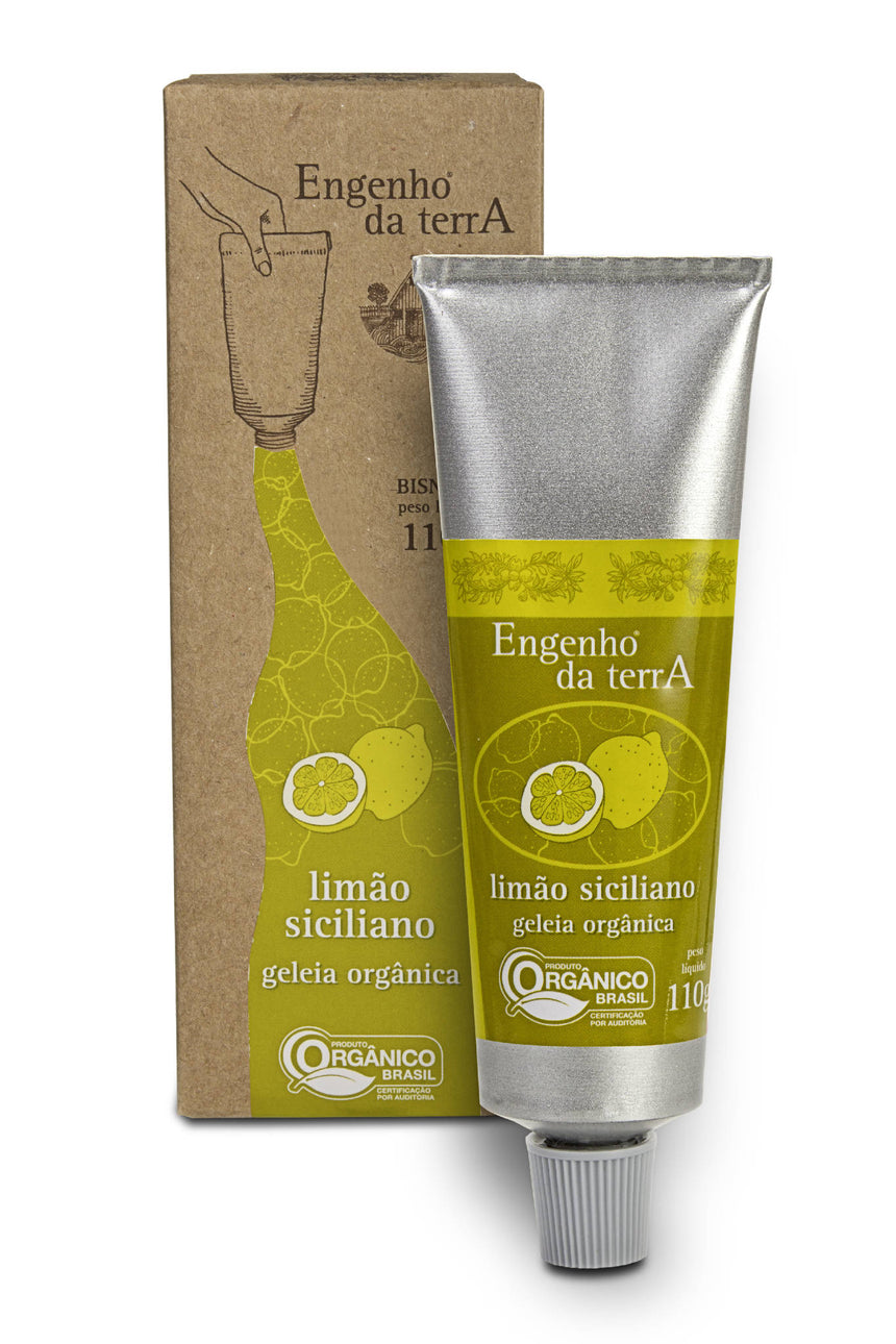 Geleia de limão siciliano orgânica Engenho da terra bisnaga 110g