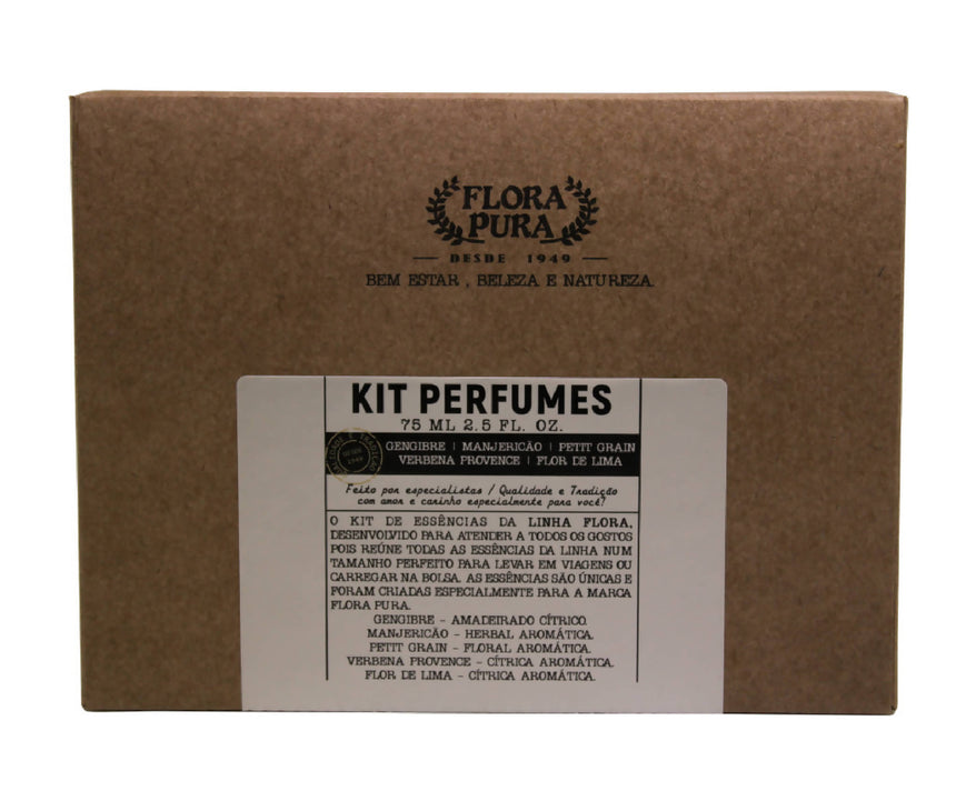 KIT PERFUME DE BOLSA LINHA FLORA 75G | FLORA PURA