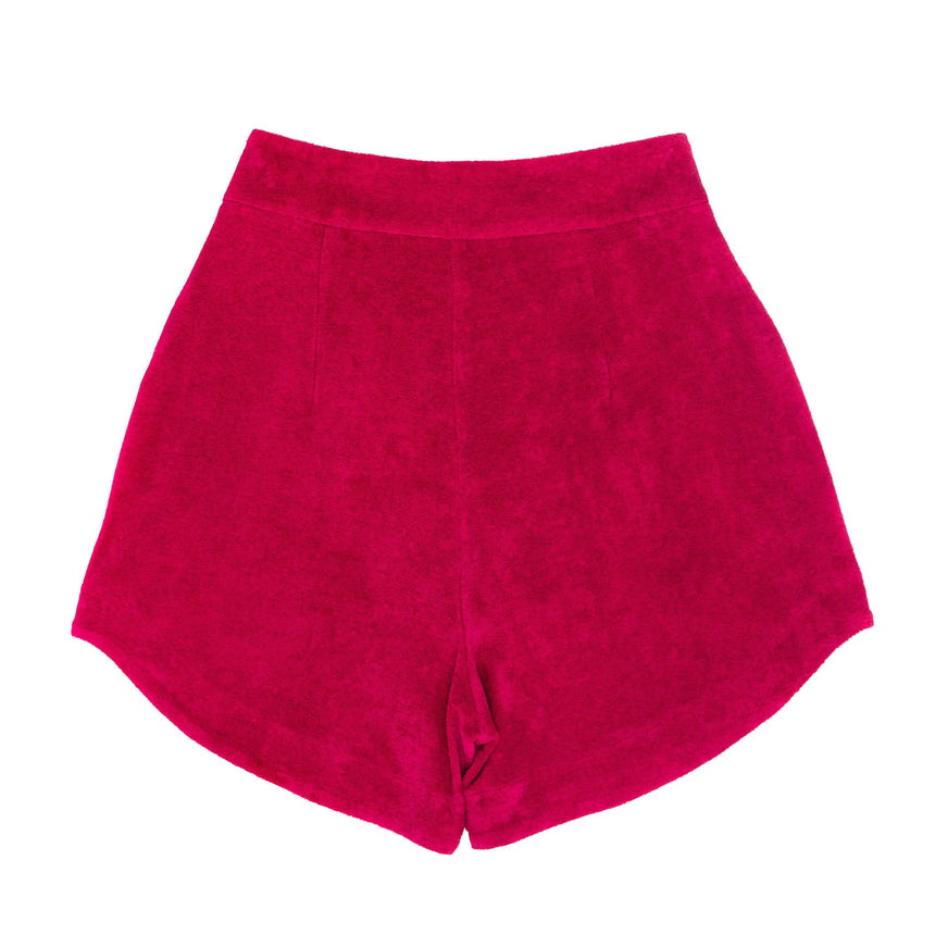 o Shorts Arco Alfaiataria Framboesa