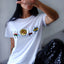 T-SHIRT BORDADA HOLA - BRANCA