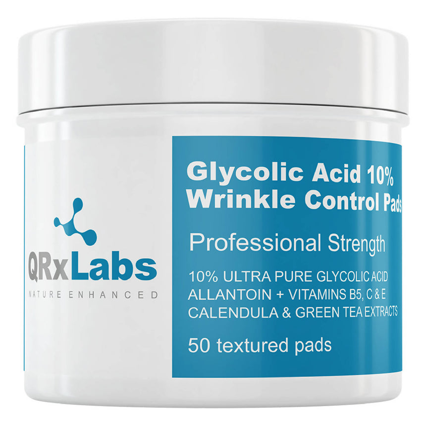 Lenços para Rugas com Ácido Glicólico 10% (50 Unidades) - QRxLabs