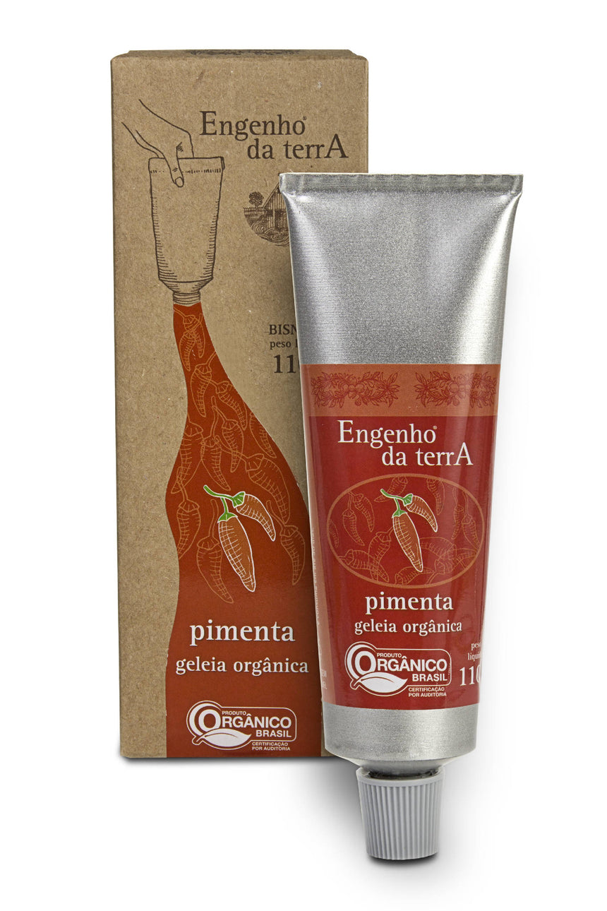 Geleia de pimenta orgânica Engenho da terra bisnaga 110g