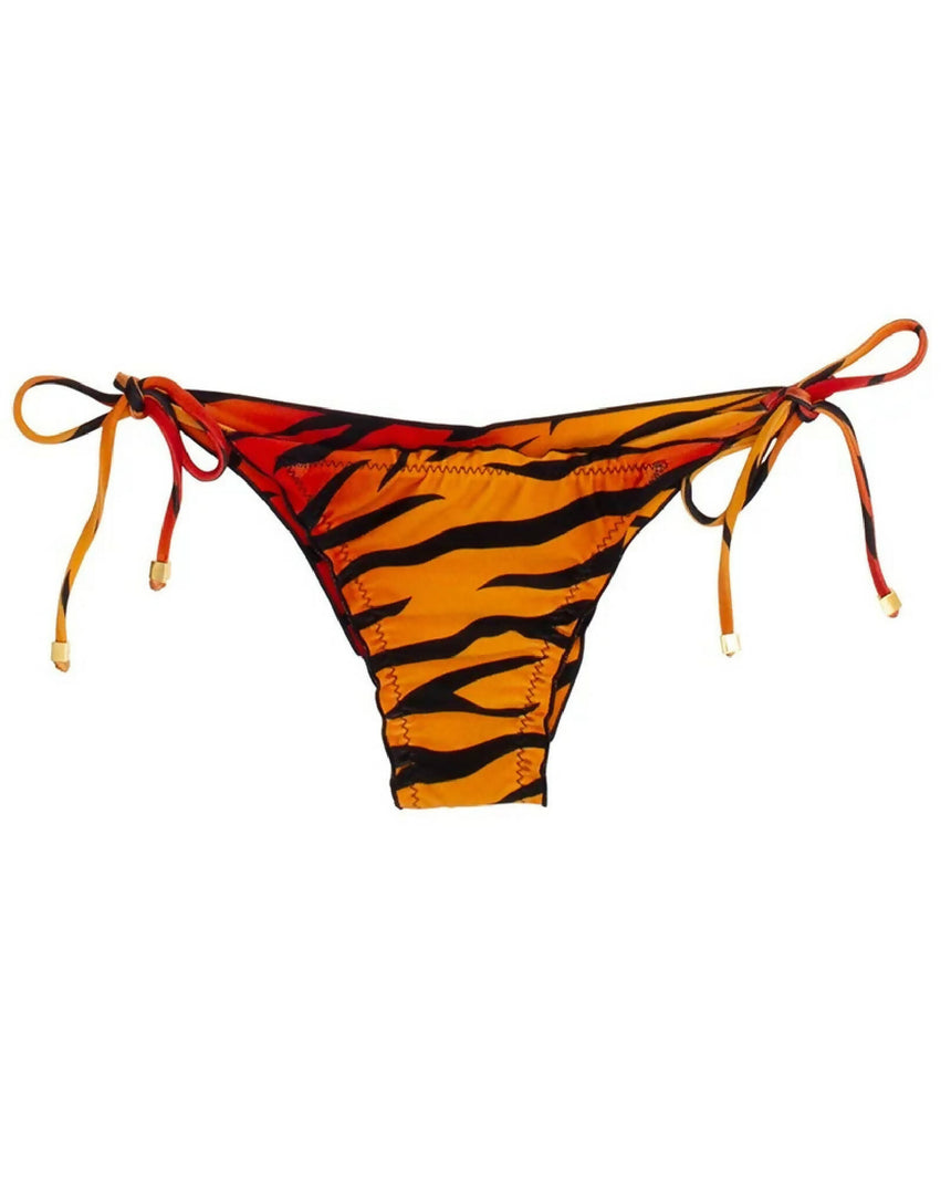 Calcinha de Biquíni Ripple de Amarrar Animal Print Tiger