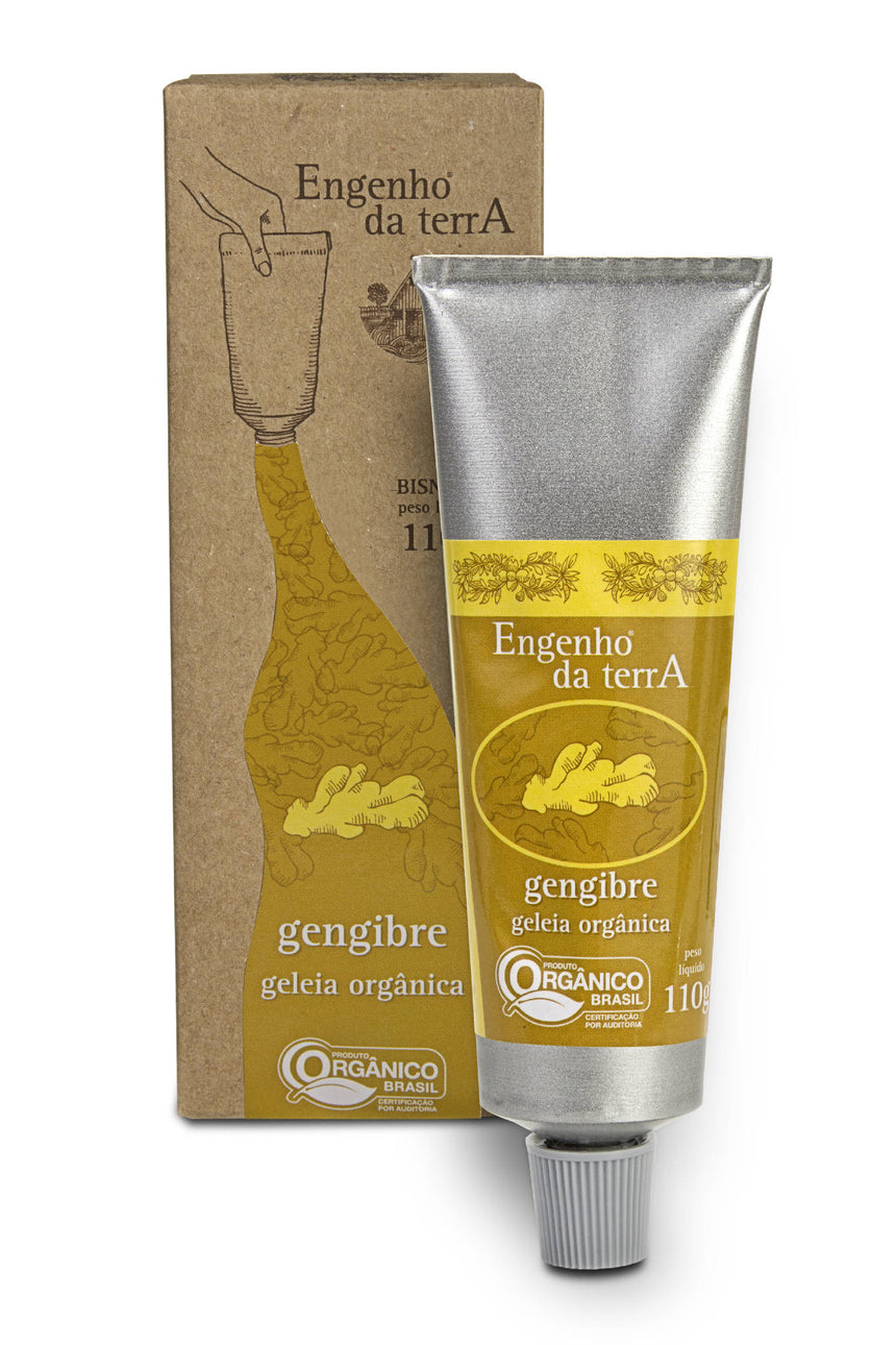 Geleia de gengibre orgânica Engenho da terra bisnaga 110g