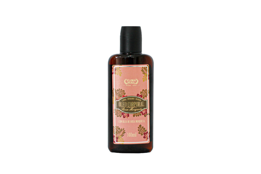 ÓLEO CORPORAL DIÁRIO ROSA MOSQUETA 140ML | FLORA PURA