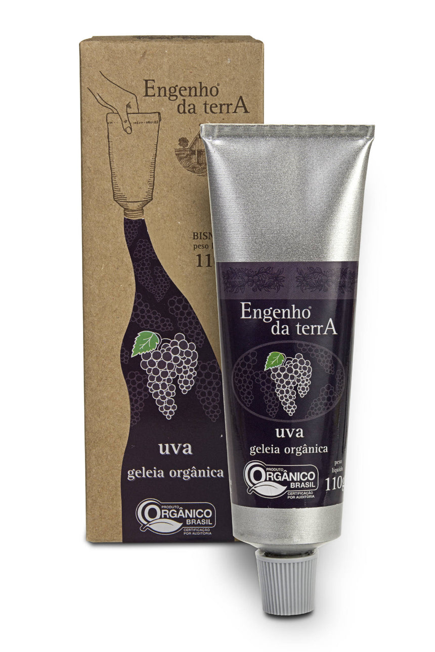 Geleia de uva orgânica Engenho da terra bisnaga 110g