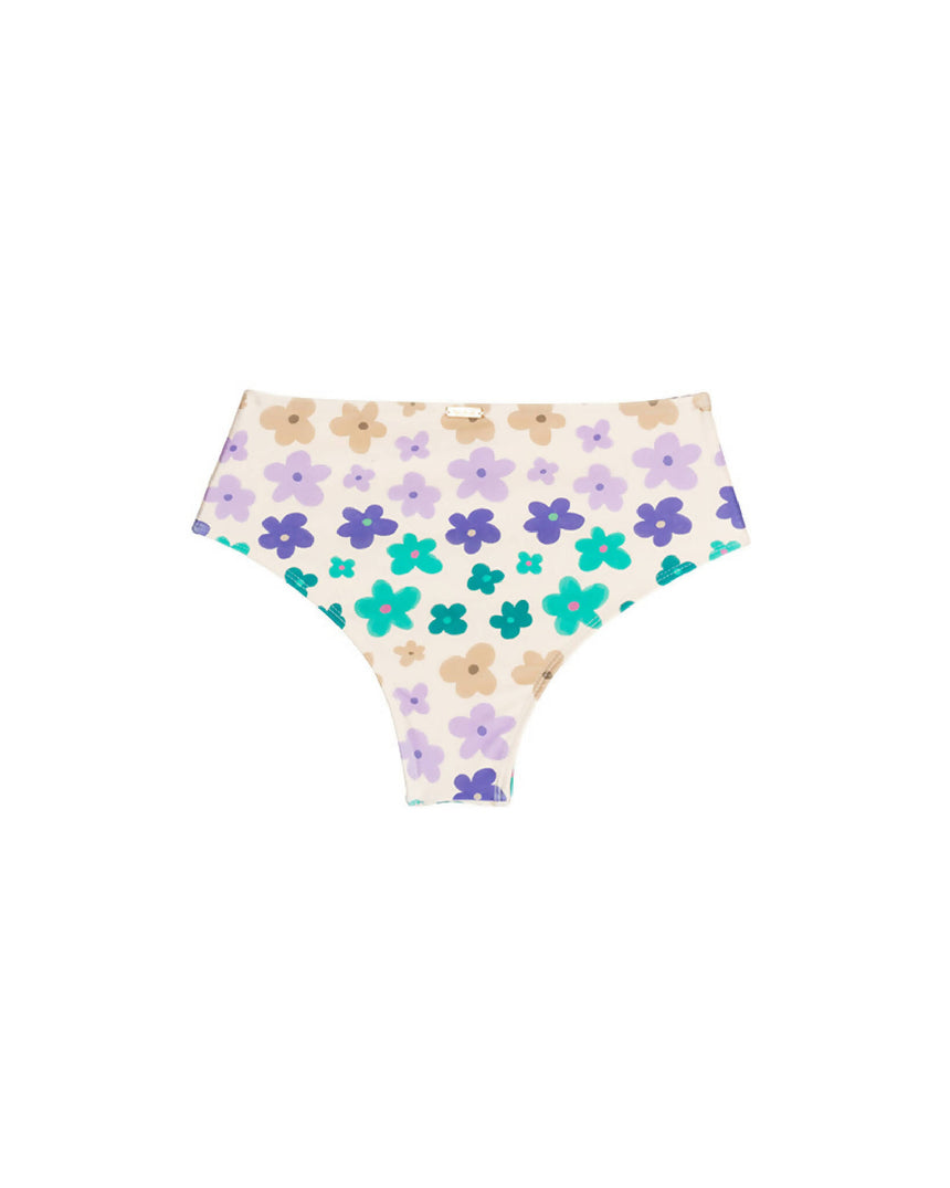 Calcinha De Biquíni Hot Pants Cintura Alta Estampada Floral