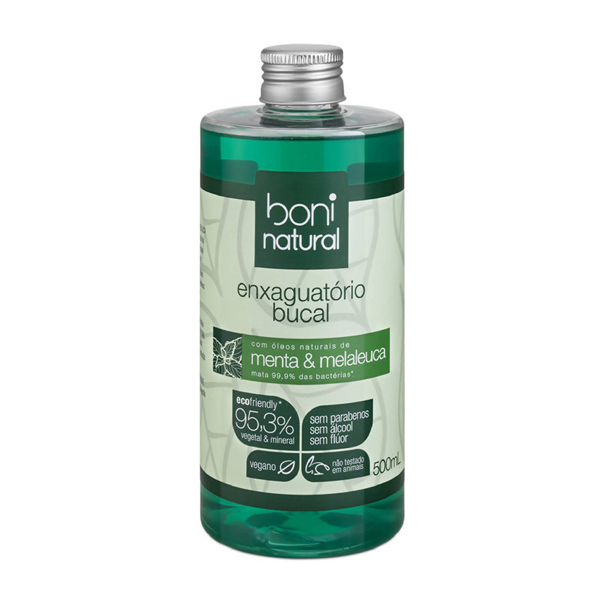 Enxaguante Bucal sem Flúor Menta e Melaleuca 500ml - Boni Natural