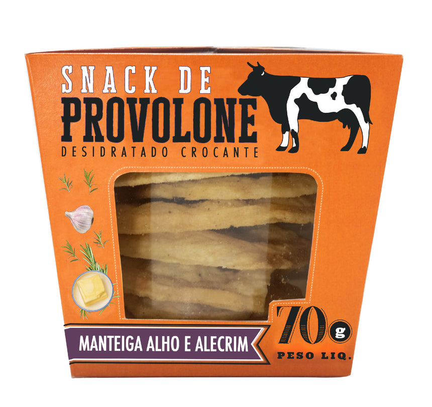 SNACK DE PROVOLONE MANTEIGA ALHO E ALECRIM 70GR