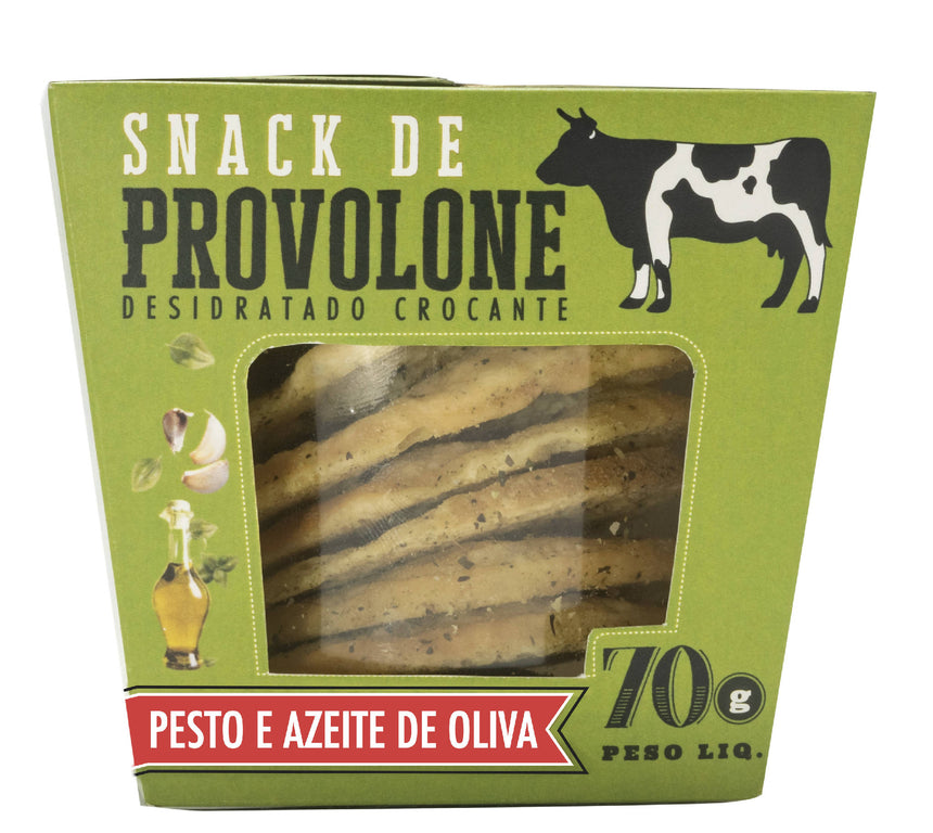 SNACK DE PROVOLONE PESTO E ÓLEO DE OLIVA 70GR