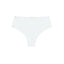 Calcinha de Biquíni Hot Pants Cintura Alta Branco Textura Tricot