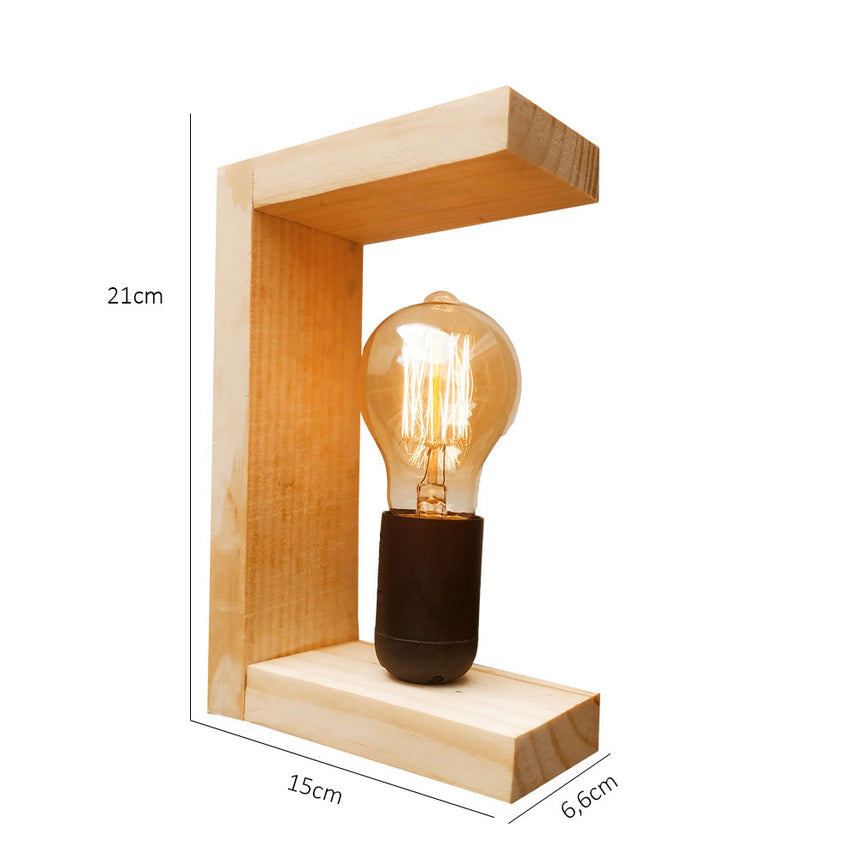 Luminária de Mesa Moderna Meia Lua Clássica e Rústica