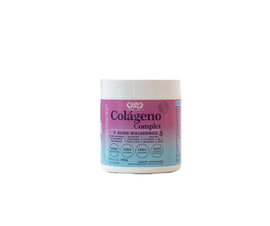 COLAGENO COMPLET COM ACIDO HIALURÔNICO 300G | FLORA PURA