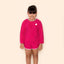 Blusa Manga Longa Infantil Atoalhada Rosa