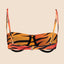 Top de Biquíni Meia Taça Underboob Animal Print Tiger