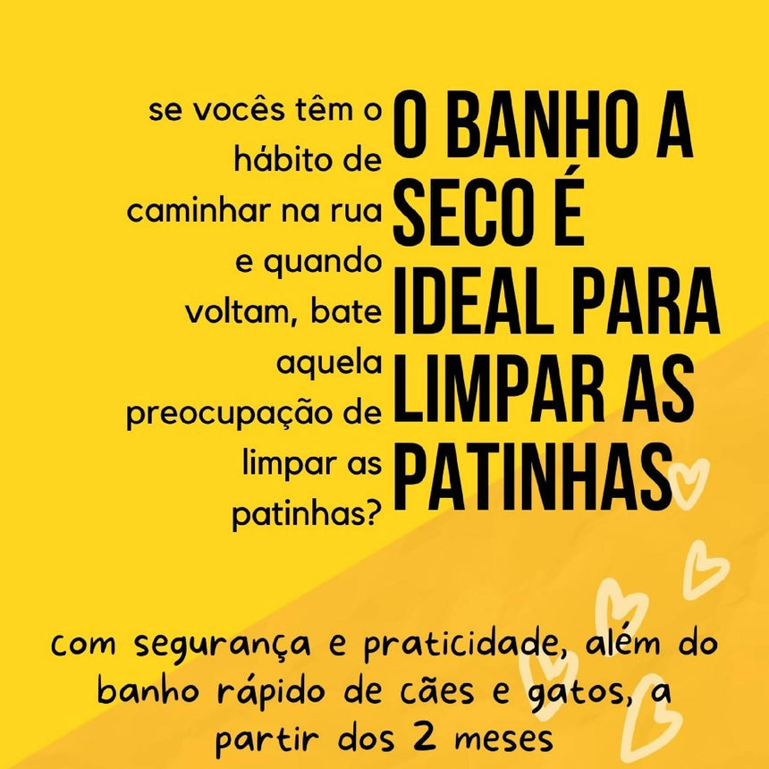 Shampoo Banho a Seco Cães e Gatos 500ml Limpa Patas