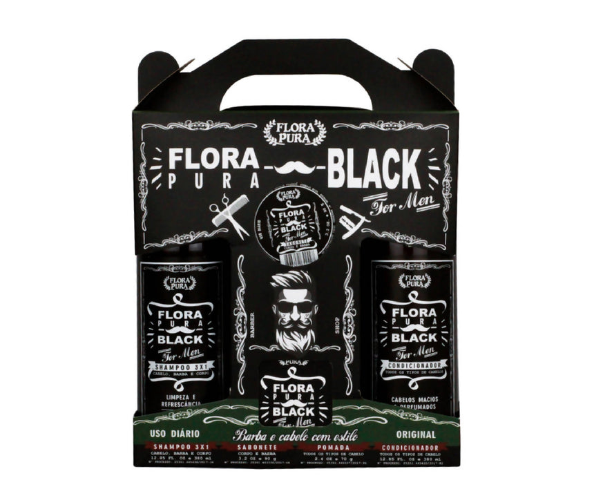 KIT BLACK - FOR MEN 920 G | FLORA PURA