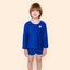 Blusa Manga Longa Infantil Atoalhada Azul