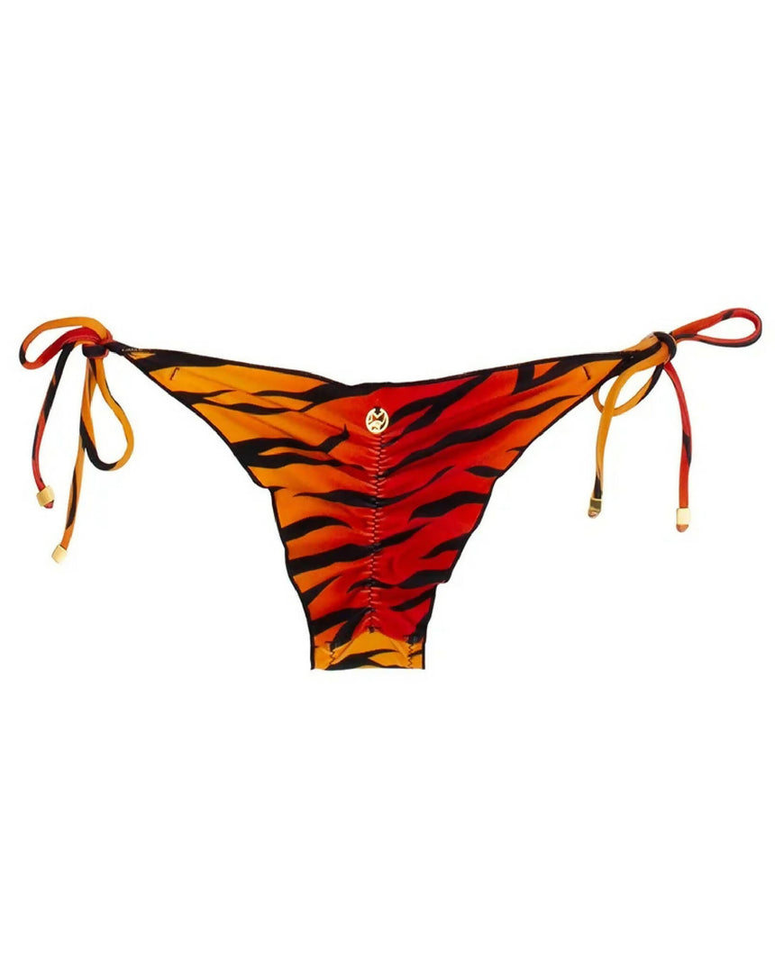 Calcinha de Biquíni Ripple de Amarrar Animal Print Tiger