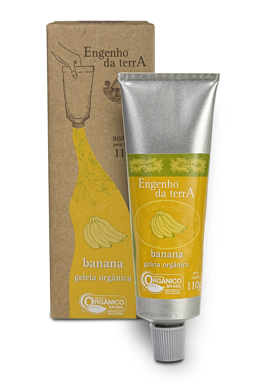 Geleia de banana orgânica Engenho da terra bisnaga 110g