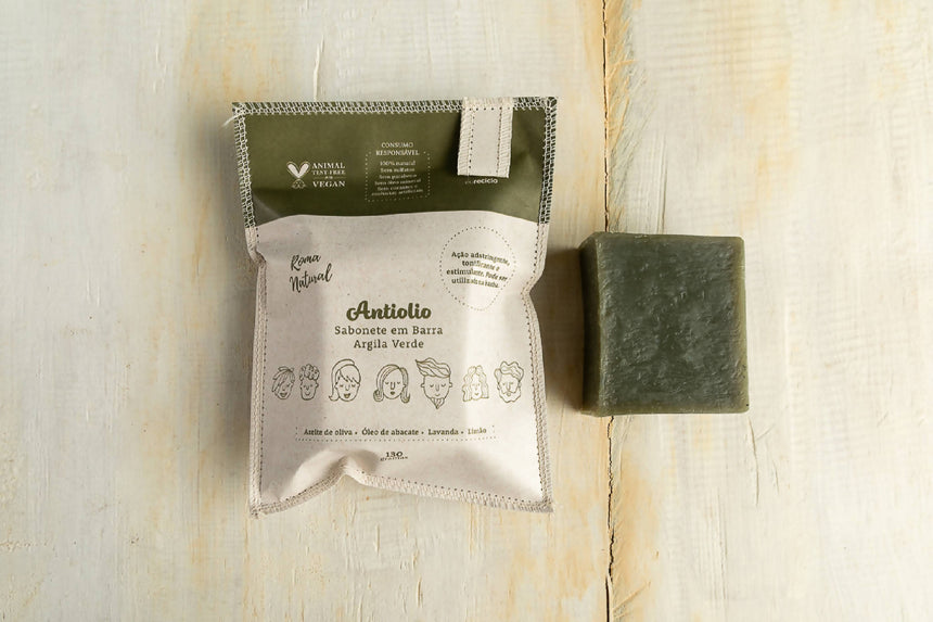 Sabonete Argila Verde Antiolio 130gr - Roma Natural